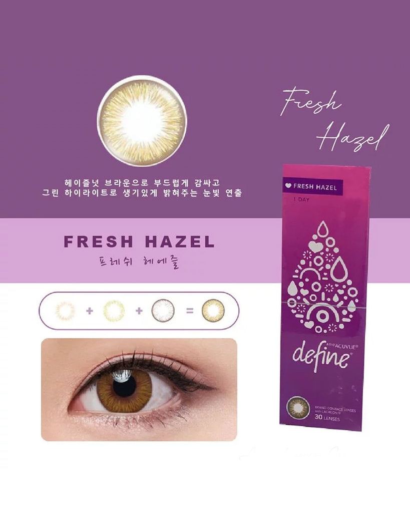 1-DAY ACUVUE® DEFINE® FRESH Hazel (30 Pcs) Buy 3 Get 1 FREE - Eleven Eleven Contact Lens and Vision Care Experts